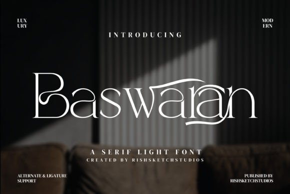 Baswaran: A Premium Serif Font for Editorial Sophistication