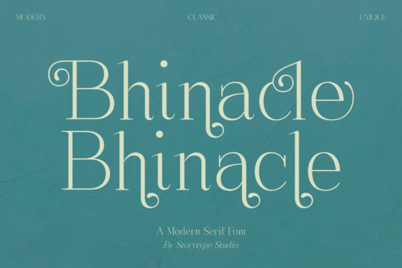 Bhinacle: A Stylish Serif Font for Marketing