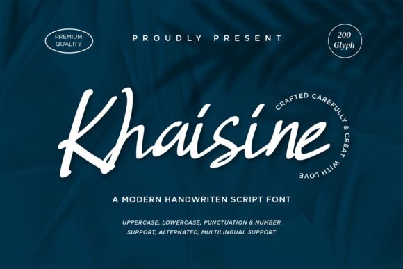 Khaisine: A Modern Handwritten Font for Elegant Design