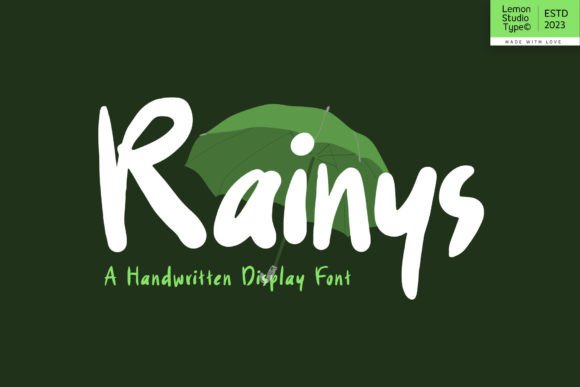 Rainys: A Cool Handwritten Font for Creative Campaigns