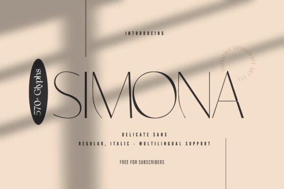 Simona: A Modern Typeface for Elegant Design